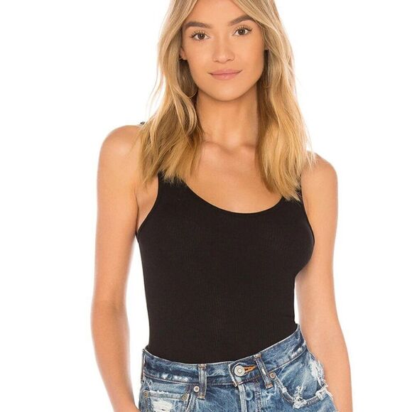 NWT James Perse Daily XS 0 BalletCore Black Fitted Stretchy Soft Ribbed Tank NEW - Picture 1 of 11